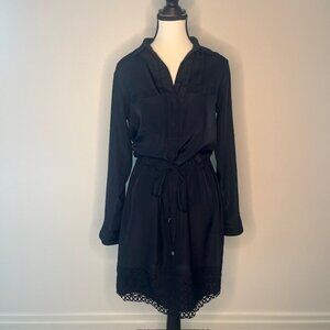 Suzi Chin for Maggy boutique Women's Navy-blue Dress w/ detailed bottom, Size 4